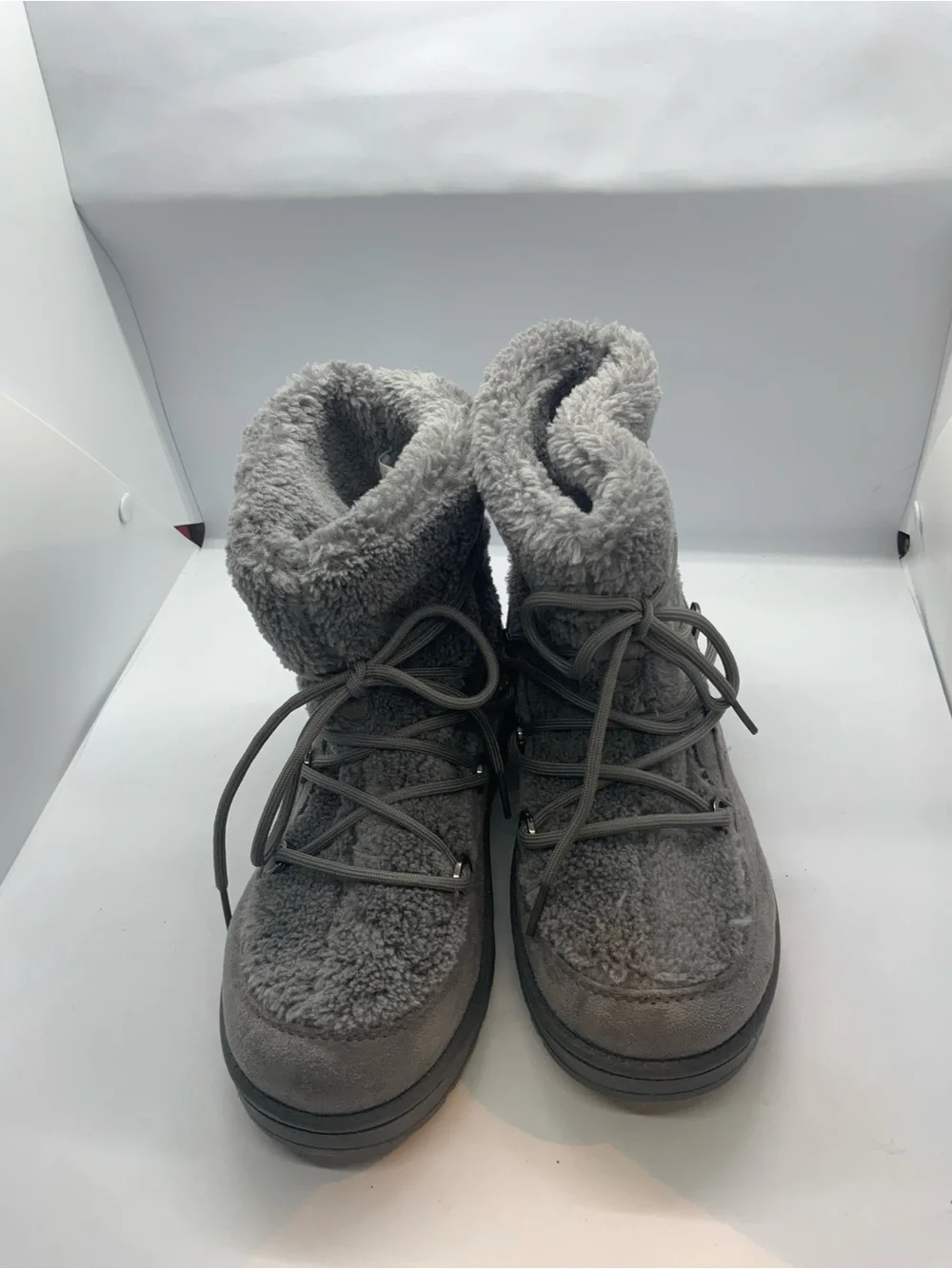 Isador Faux Shearling Bootie White Mountain Footwear.